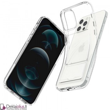 Spigen Crystal Slot dėklas su skyreliu - permatomas (telefonams Iphone 12 Pro Max) Spigen Crystal Slot dėklas su skyreliu - permatomas (telefonams Iphone 12 Pro Max)